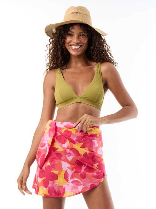 Falda de playa estampada para anudar - Kiabi