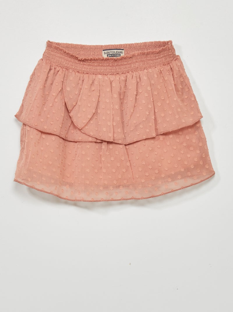 Falda de plumeti ROSA - Kiabi