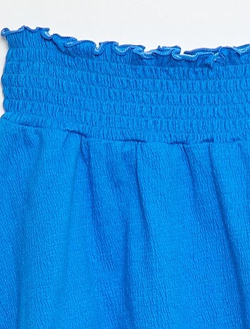 Falda de punto arrugado de algodón
