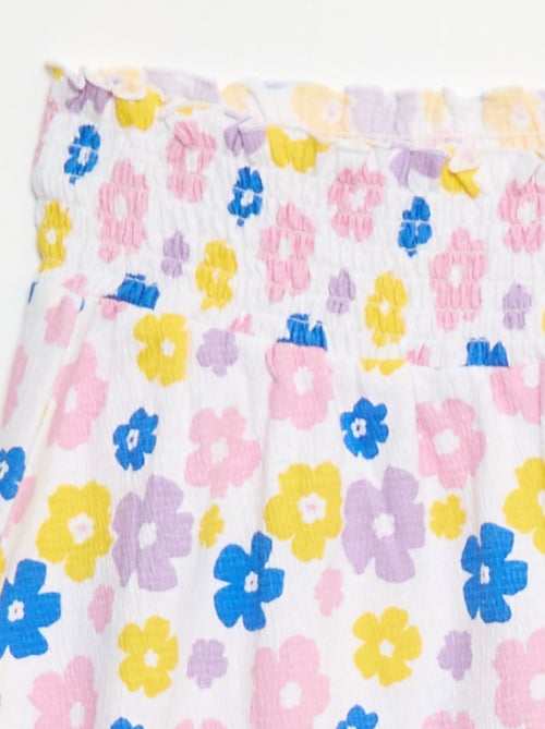 Falda de punto arrugado de algodón - Kiabi