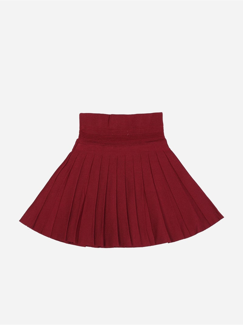 Falda de punto con bolsillos - Kids Star Burdeos - Kiabi