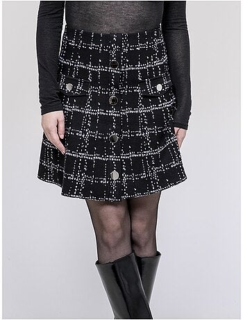 Falda de punto con botones delanteros XIVRY