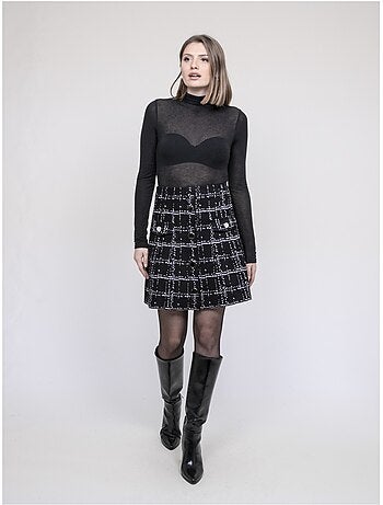 Falda de punto con botones delanteros XIVRY
