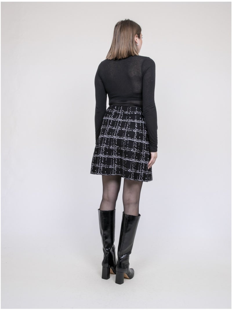 Falda de punto con botones delanteros XIVRY Blanco - Kiabi