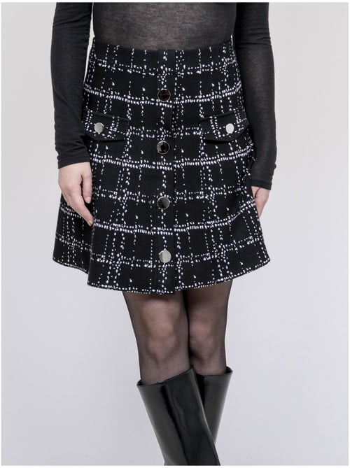 Falda de punto con botones delanteros XIVRY - Kiabi Falda de punto con botones delanteros XIVRY - Kiabi