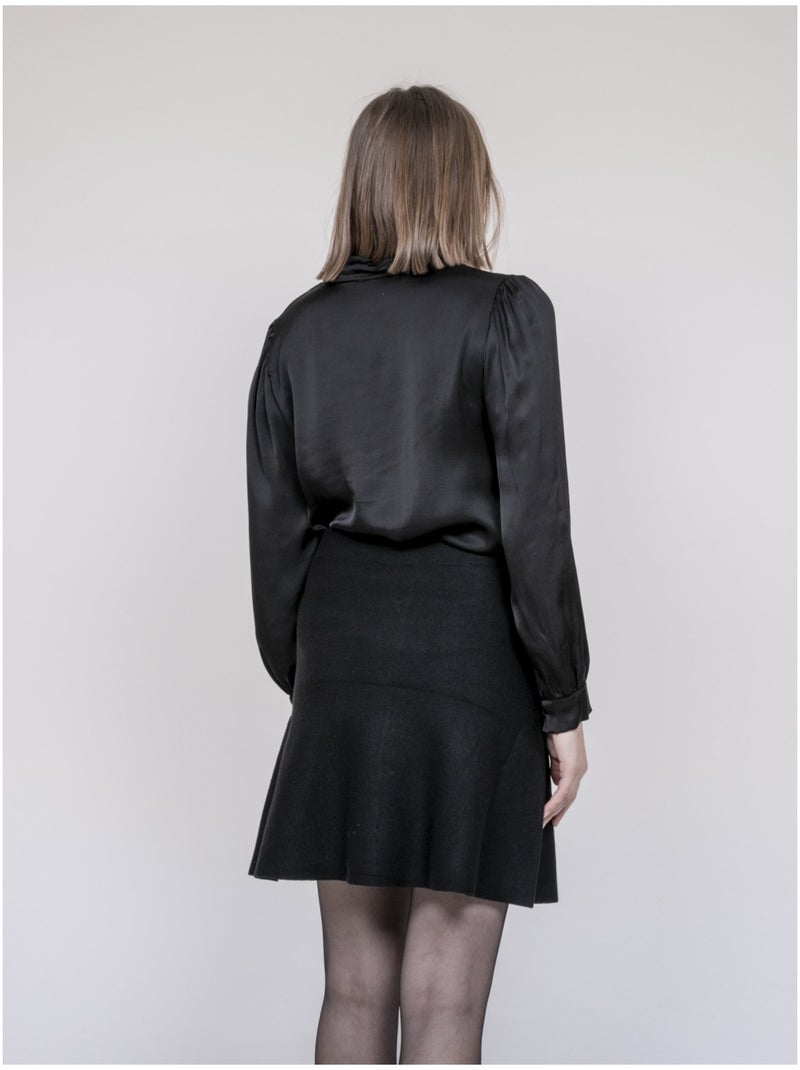 Falda de punto con botones delanteros XIVRY Negro - Kiabi