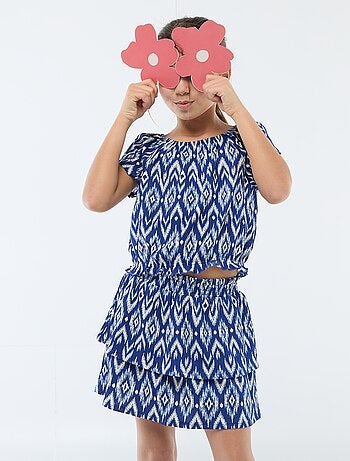 Falda de punto elástico