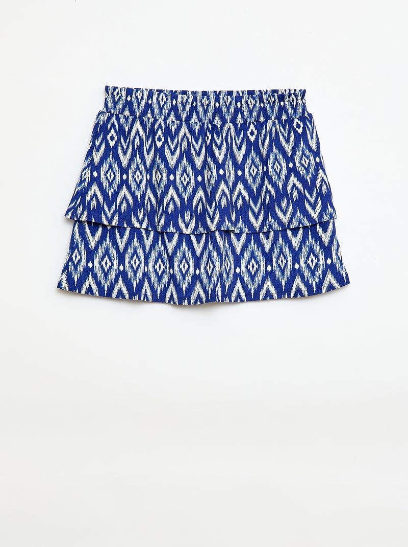 Falda de punto elástico Azul - Kiabi