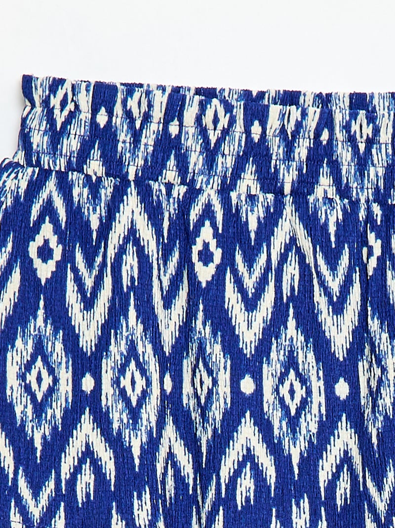 Falda de punto elástico Azul - Kiabi