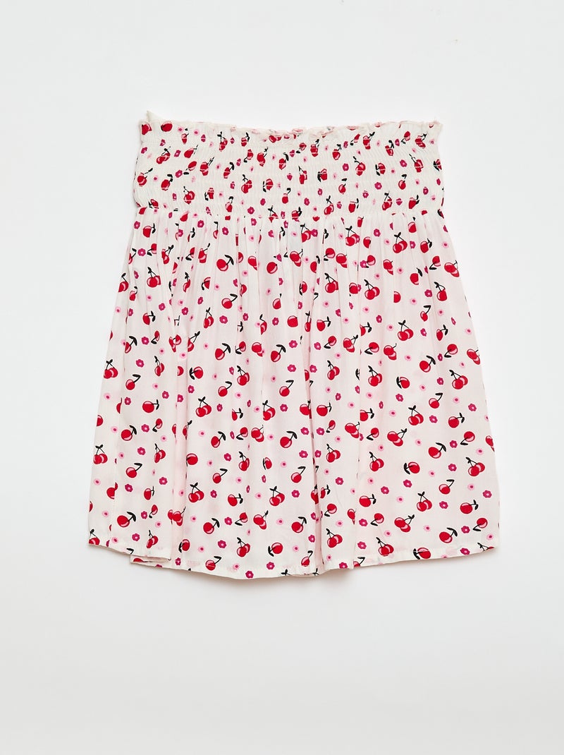 Falda de punto ligero Blanco - Kiabi