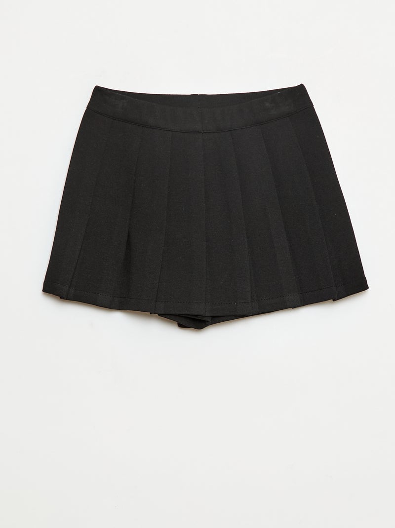 Falda de punto lisa Negro - Kiabi