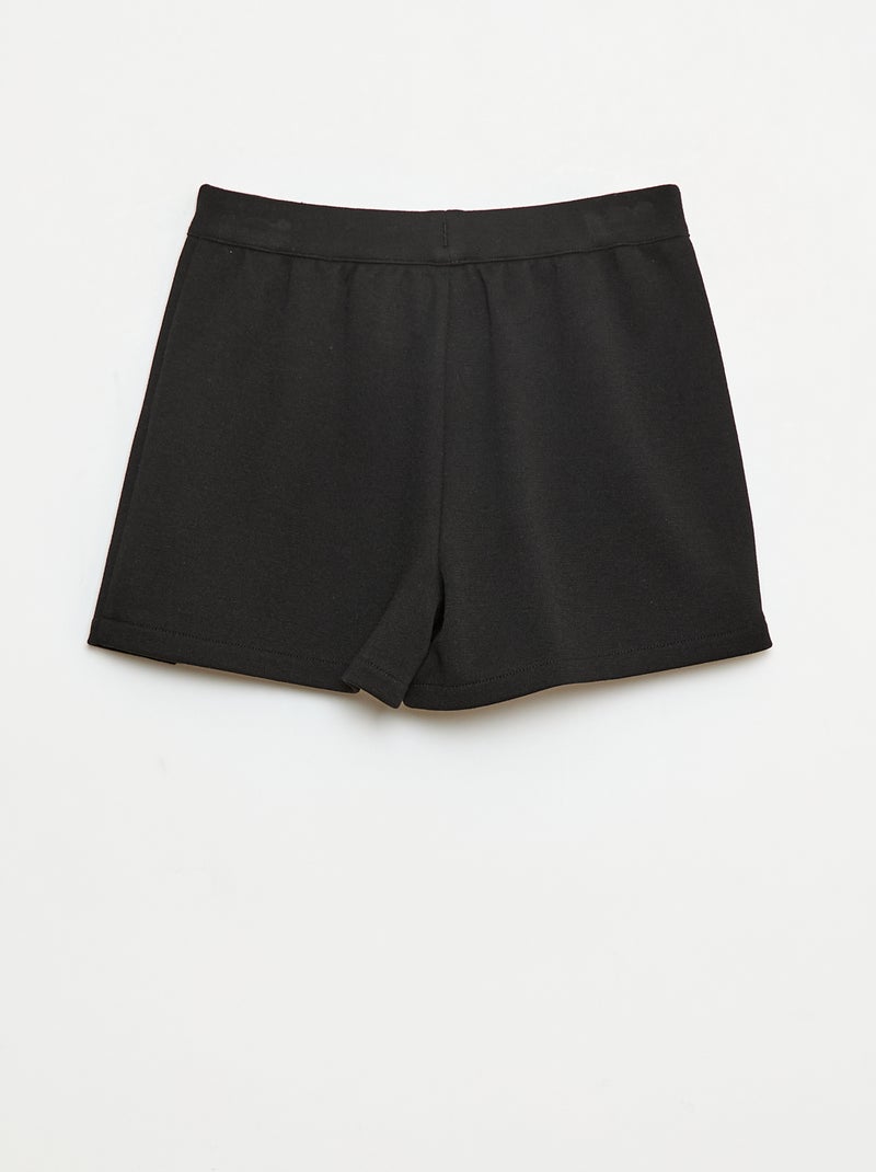 Falda de punto lisa Negro - Kiabi