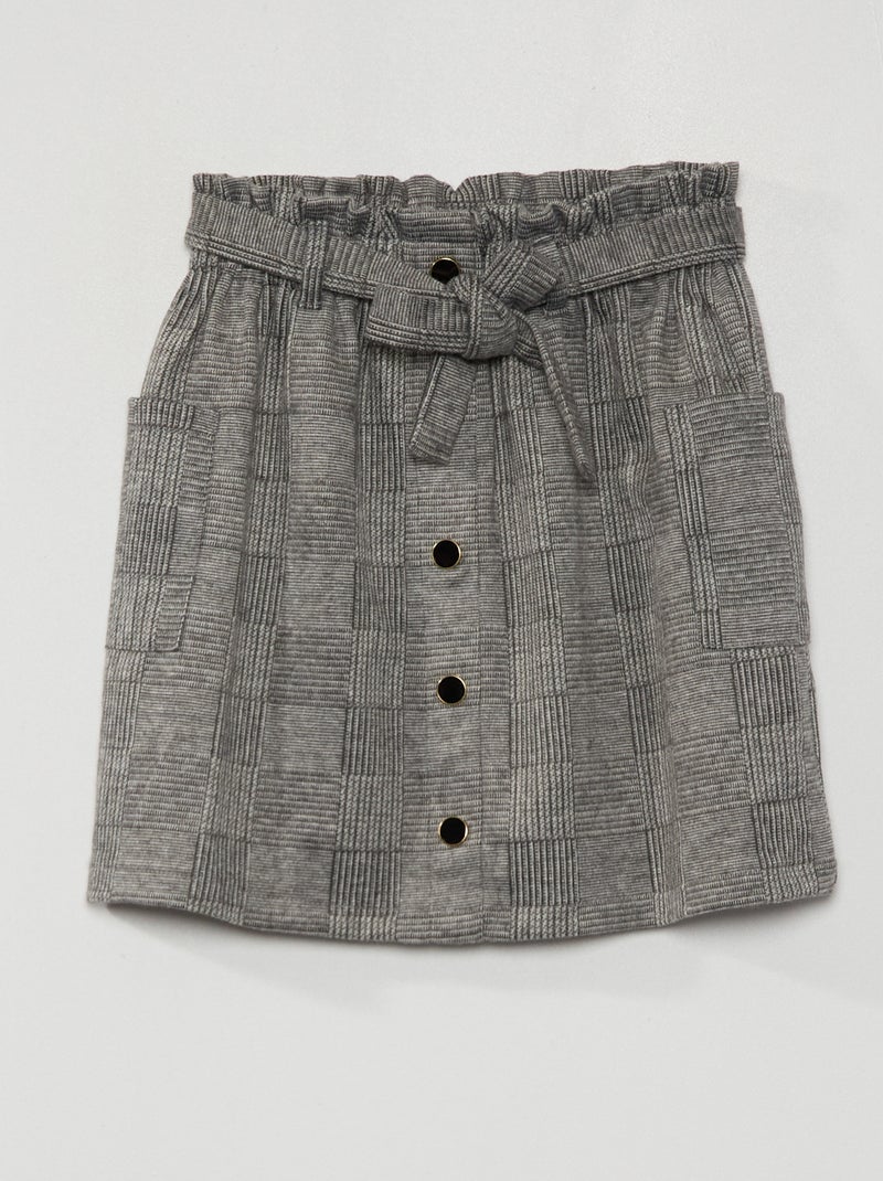 Falda de punto milano - gris GRIS - Kiabi