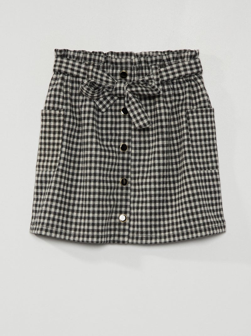 Falda de punto milano - negro NEGRO - Kiabi