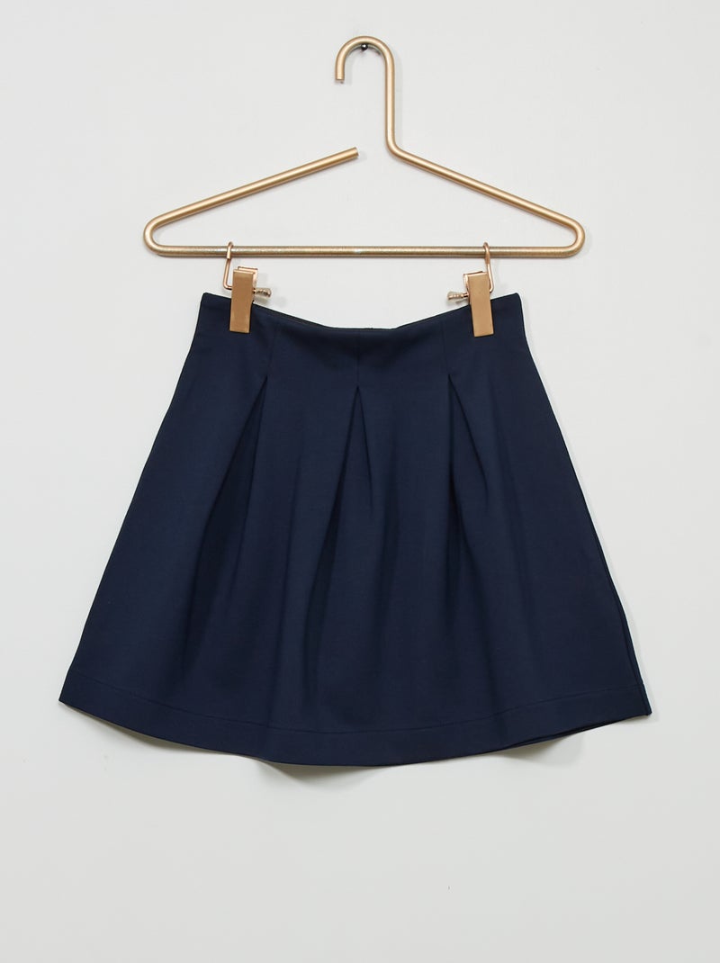 Falda de punto milano AZUL - Kiabi