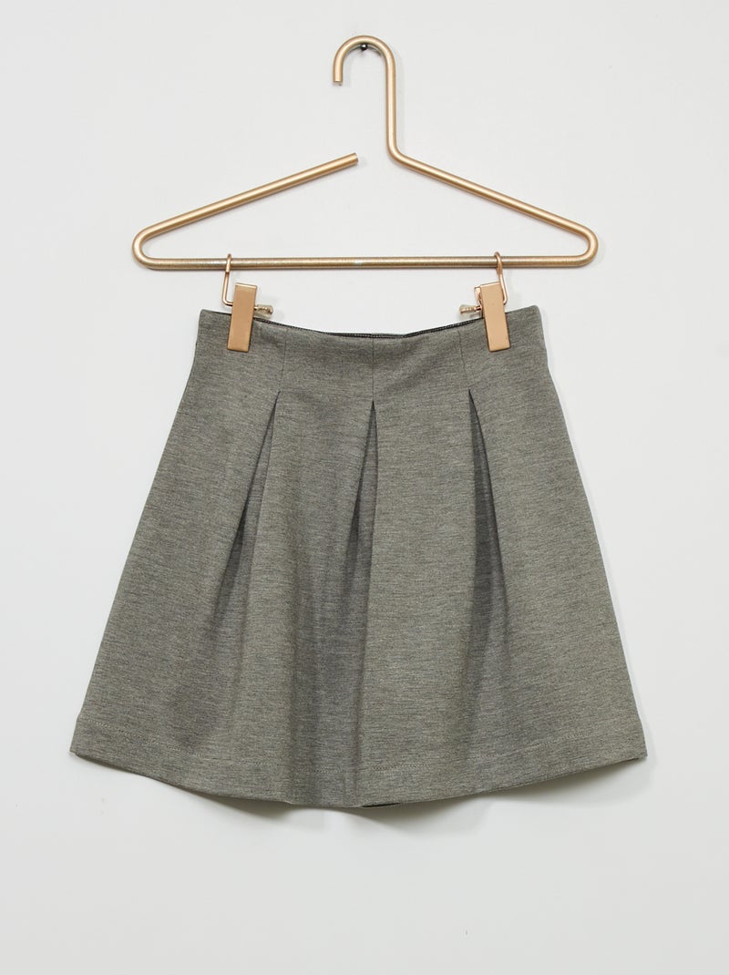 Falda de punto milano GRIS - Kiabi