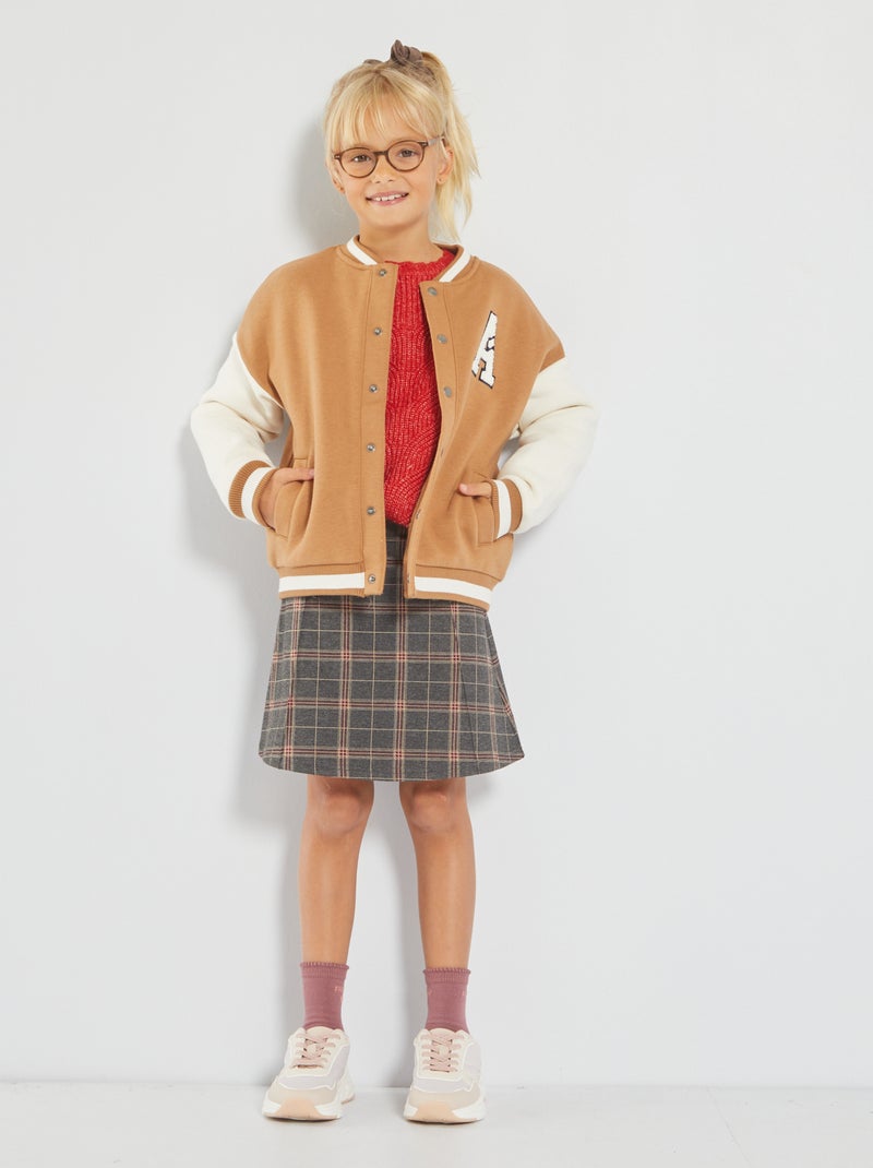 Falda de punto milano GRIS - Kiabi