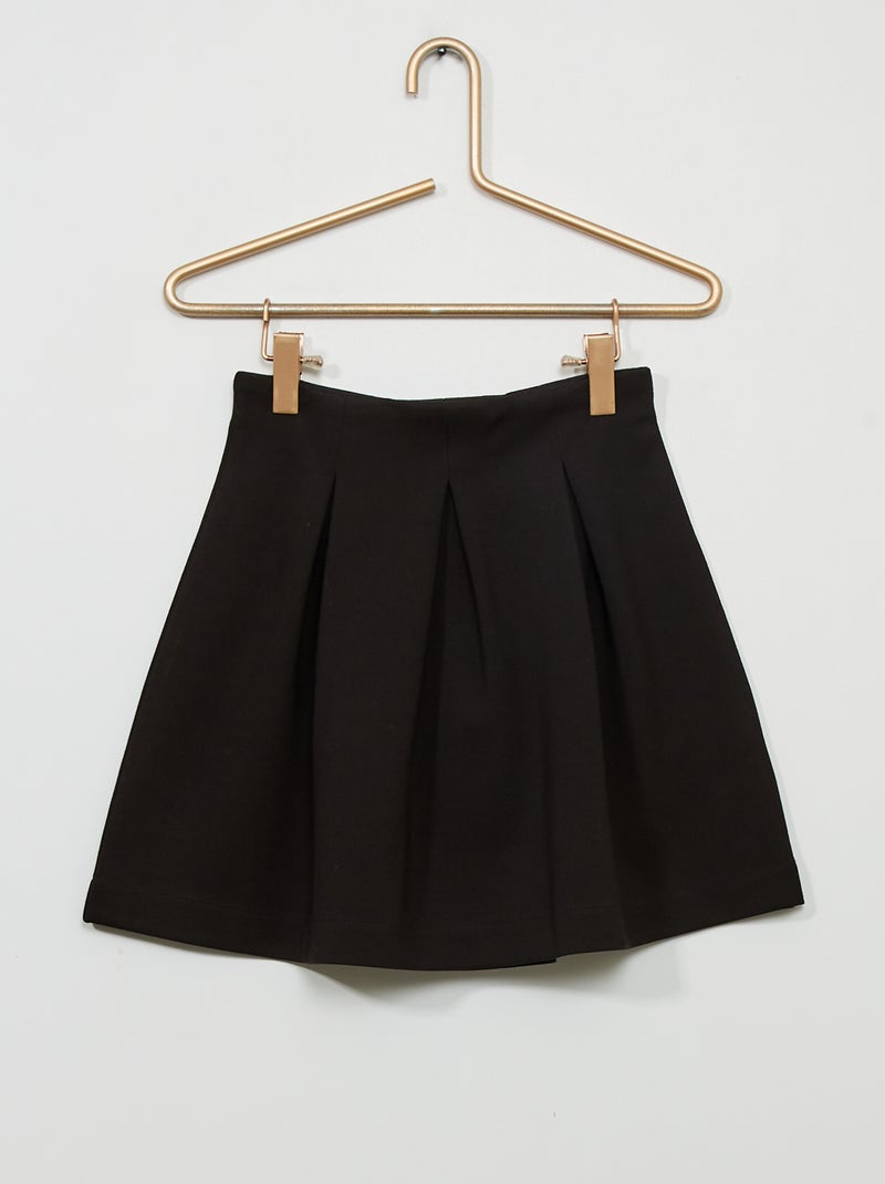 Falda de punto milano NEGRO - Kiabi