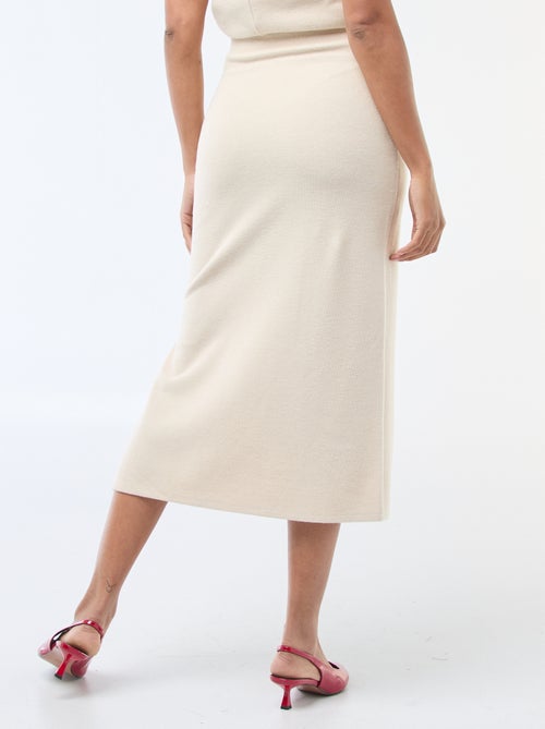 Falda de punto suave con efecto drapeado - Kiabi