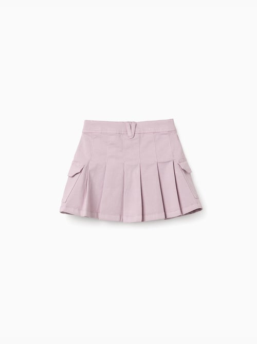 Falda de sarga con pliegues y bolsillos cargo - Kiabi Falda de sarga con pliegues y bolsillos cargo - Kiabi
