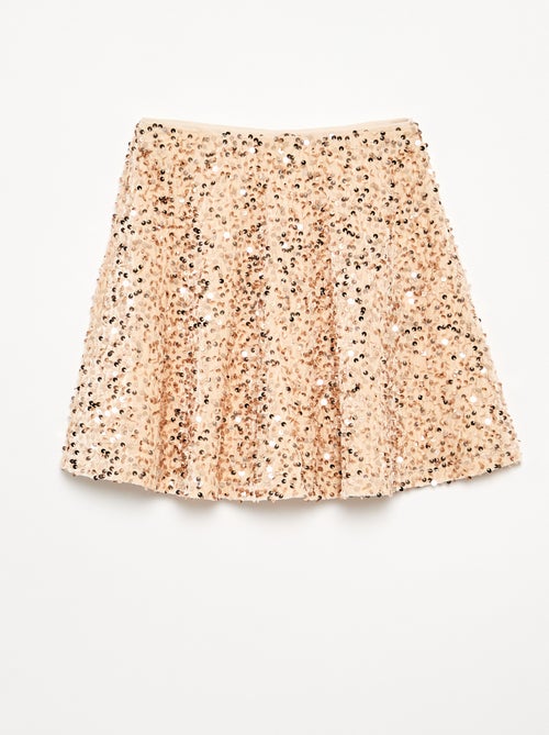 Falda de terciopelo con lentejuelas - Kiabi