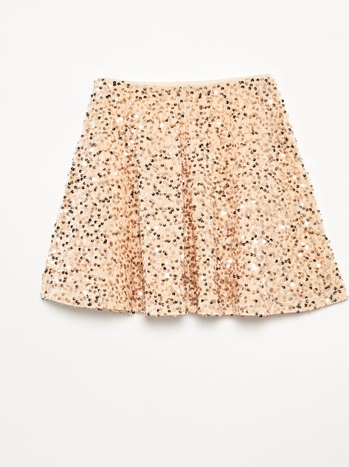 Falda de terciopelo con lentejuelas - Kiabi