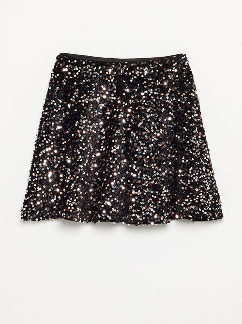 Falda de terciopelo con lentejuelas - Kiabi