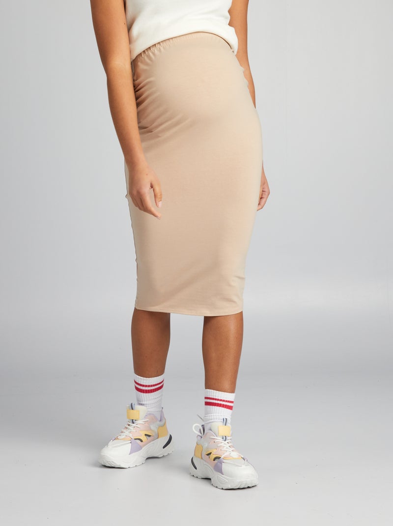 Falda de tubo premamá BEIGE - Kiabi