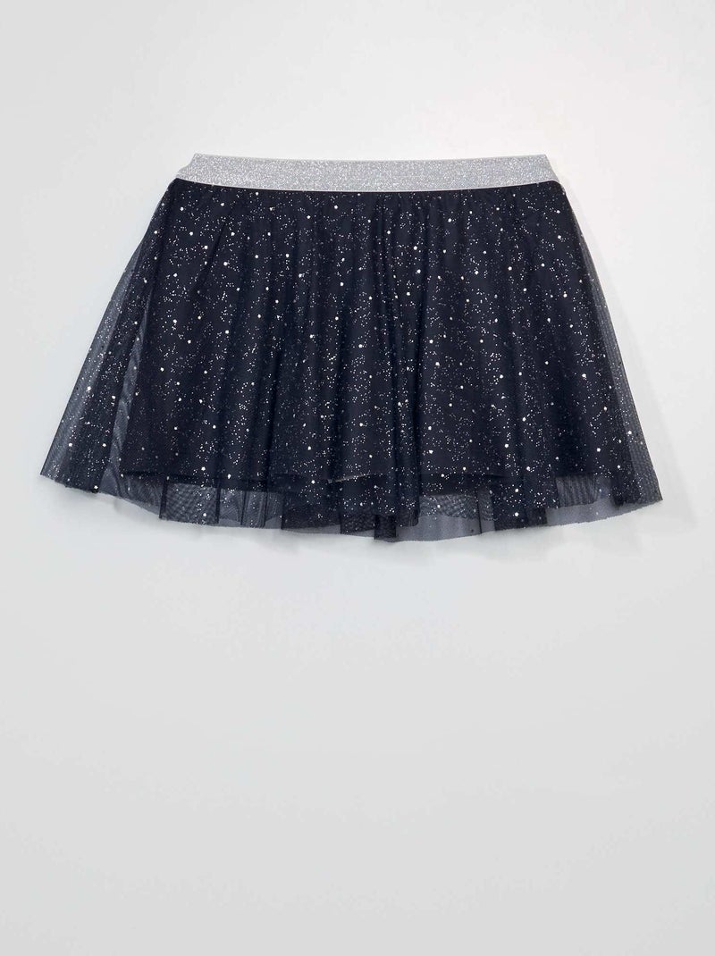 Falda de tul brillante AZUL - Kiabi