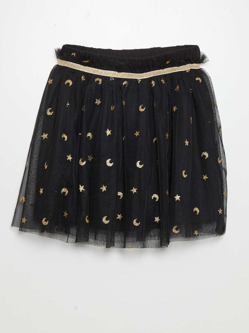 Falda de tul con forma de tutú NEGRO - Kiabi