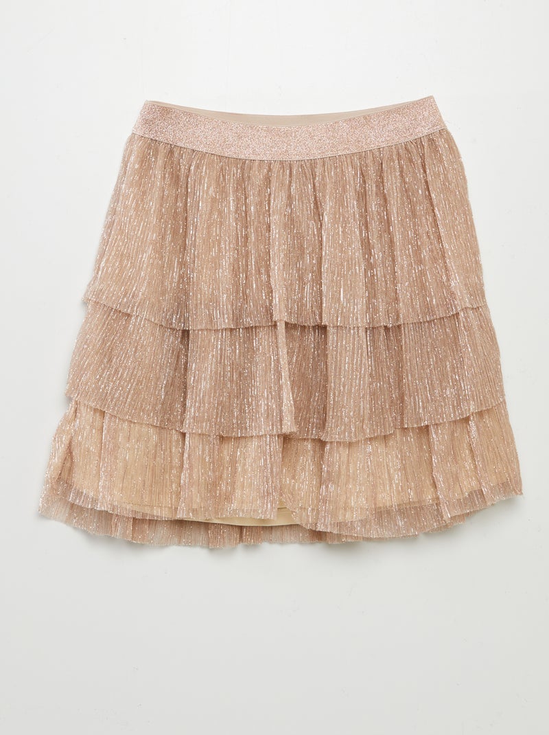 Falda de tul con hilos brillantes ROSA - Kiabi