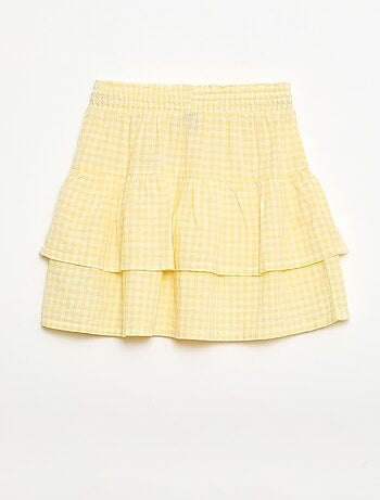 Falda de volantes vichy