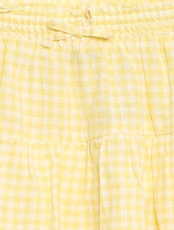 Falda de volantes vichy