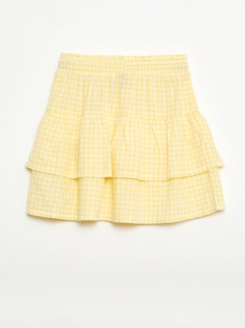 Falda de volantes vichy - Kiabi