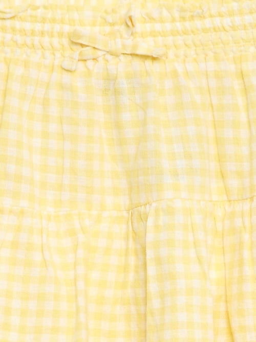 Falda de volantes vichy - Kiabi