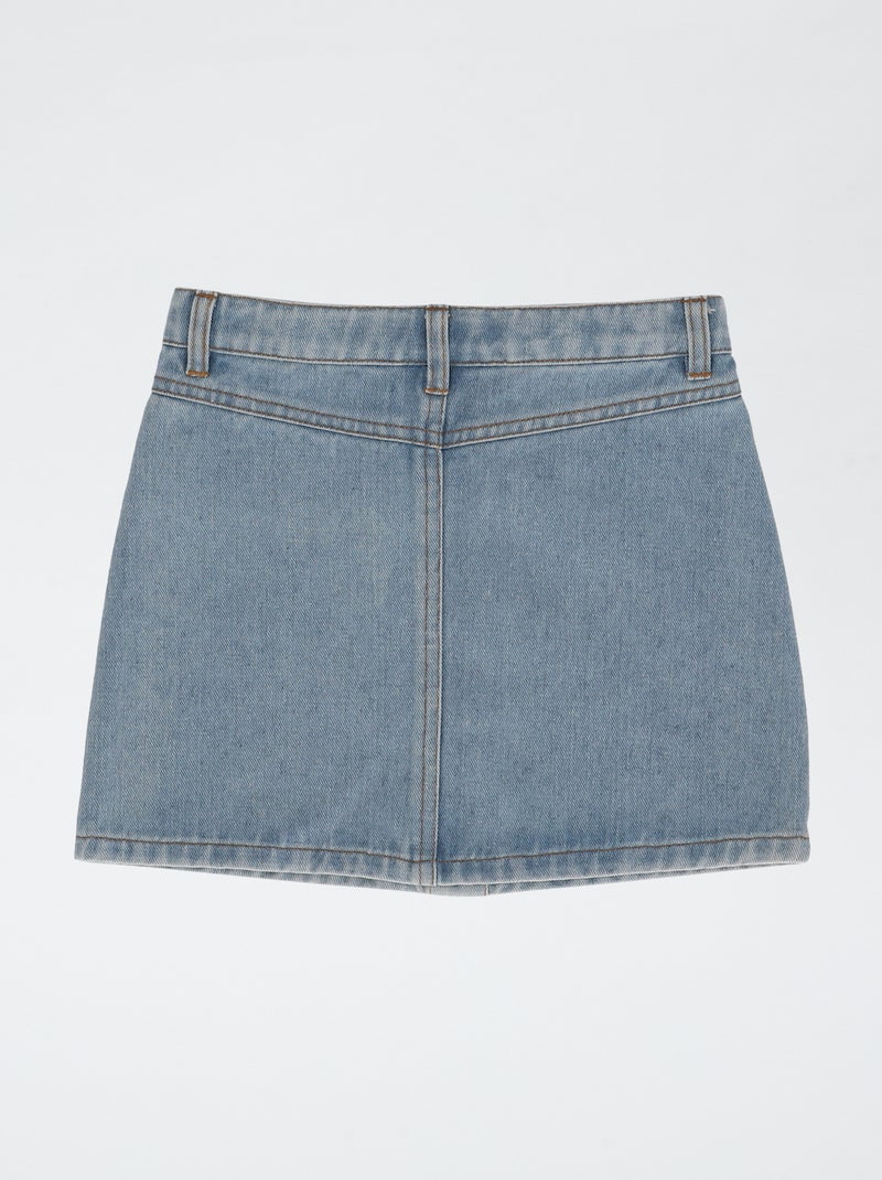 Falda denim 'Bluey' de algodón Azul - Kiabi