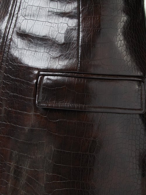 Falda en símil piel de serpiente con bolsillos de solapa - Kiabi