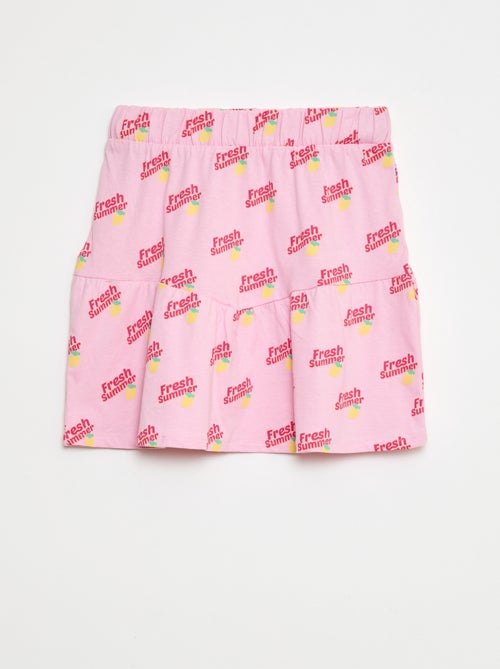 Falda estampada con volantes - Kiabi