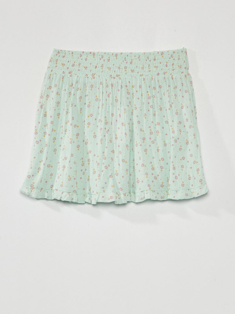 Falda evasé con estampado VERDE - Kiabi