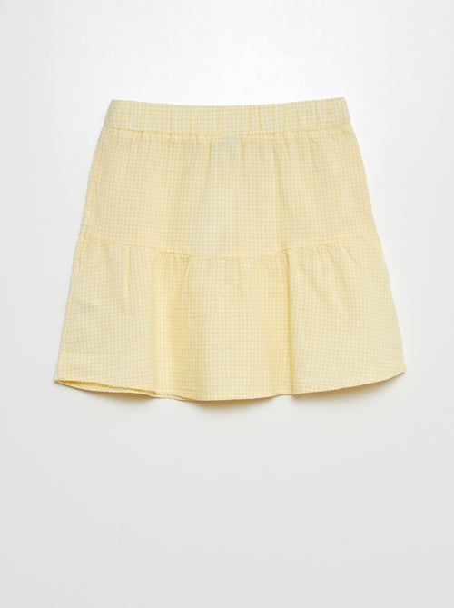 Falda evasé de mezcla de lino - Kiabi