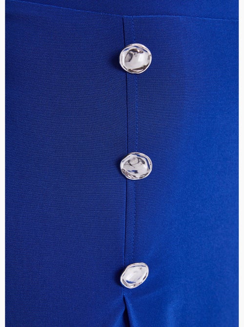 Falda evasé midi de punto liso con puente - Afibel - Kiabi