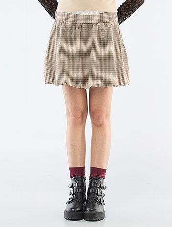 Falda globo a cuadros
