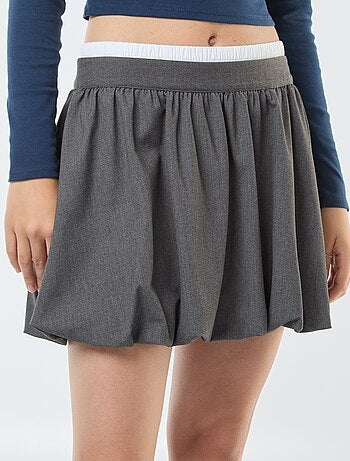 Falda globo con detalle boxer
