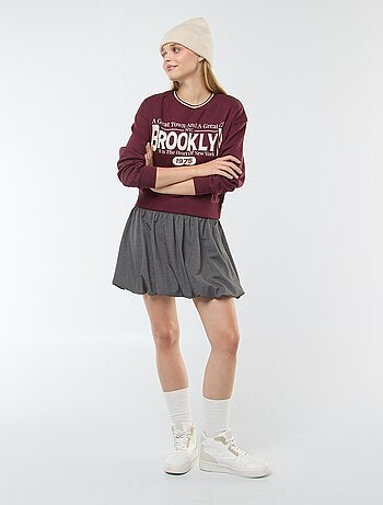 Falda globo con detalle boxer