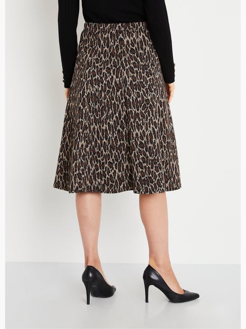 Falda larga acampanada de punto jacquard - Kiabi