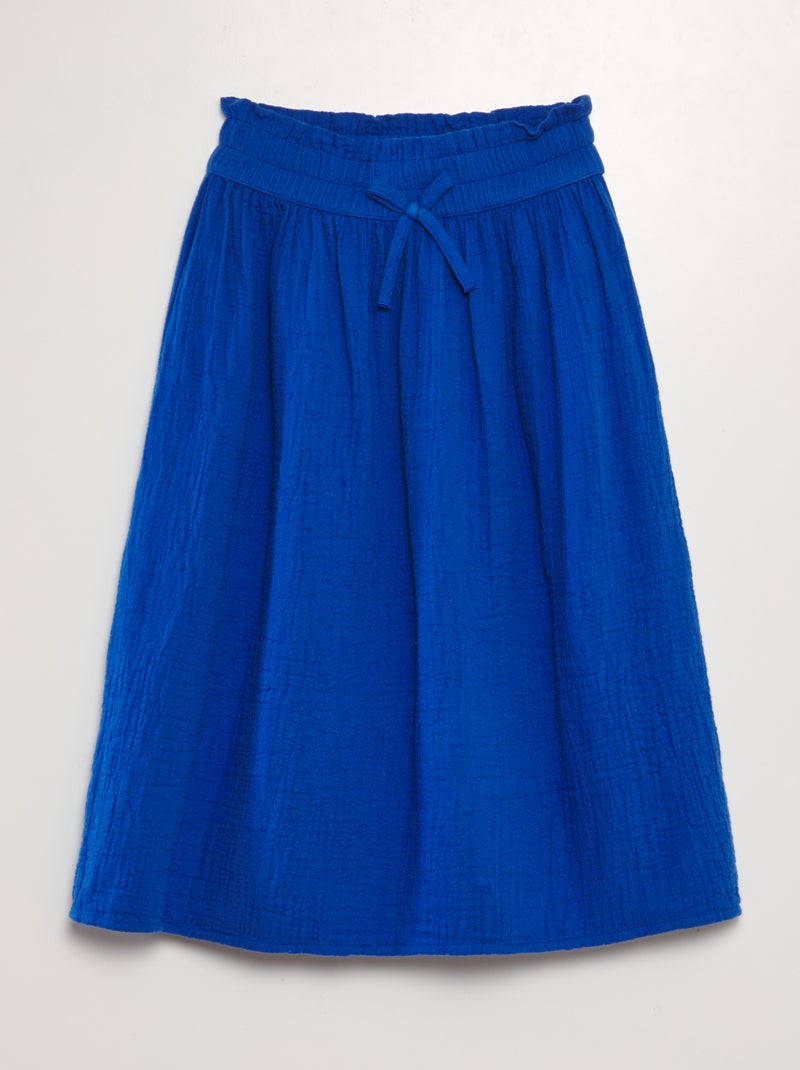 Falda larga azul - Kiabi