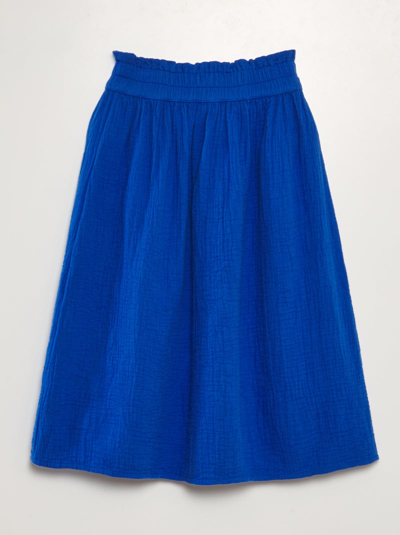 Falda larga azul - Kiabi