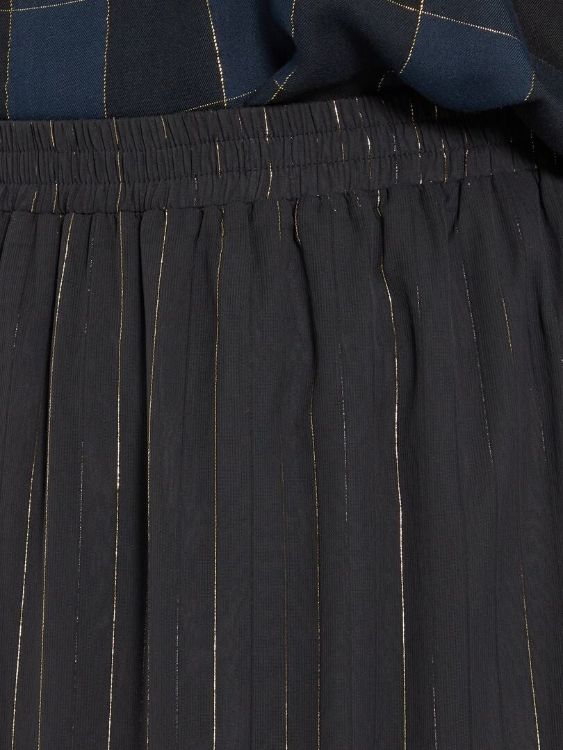 Falda con volantes y fruncida - negro - Kiabi - 12.00€