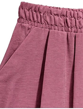 Falda larga de cintura alta con cordón ajustable mixray