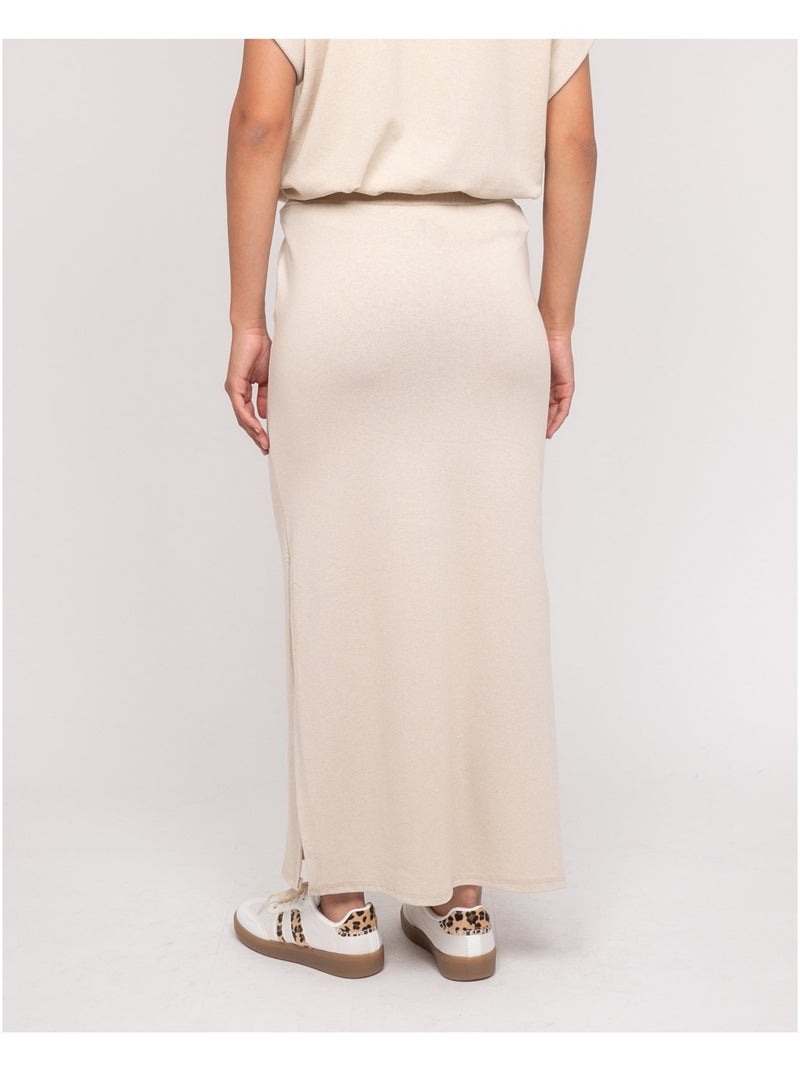 Falda larga de felpa XIVELA Beige - Kiabi